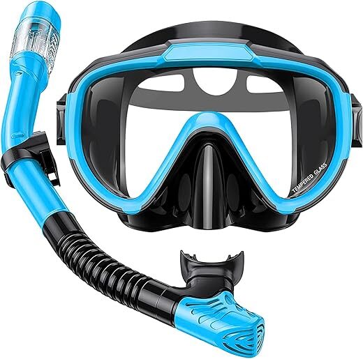 Seovediary Adult Snorkel Set with Anti-Fog Mask