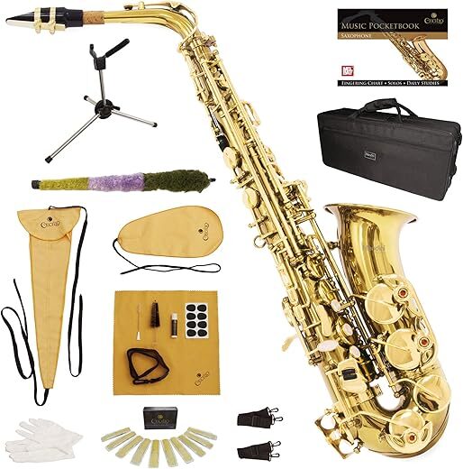 Mendini by Cecilio Alto Saxophone – E Flat w/Case