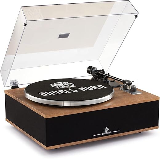 ANGELS HORN Bluetooth Turntable with Speakers