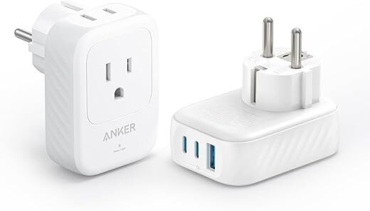 Anker 2-Pack USA to Europe Travel Adapter
