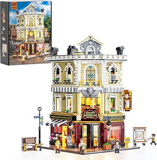 FUNWHOLE Antique-Store Lighting Building-Bricks Set 2847 Pcs
