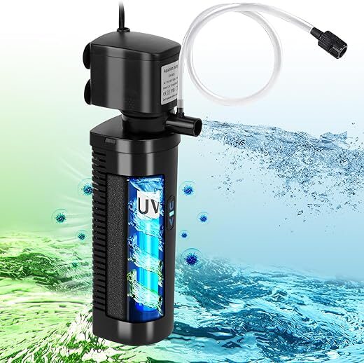TARARIUM Aquarium Filter UV for 20-75 Gallon
