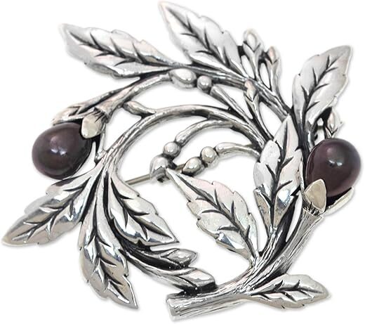 NOVICA Artisan Handmade Freshwater Pearl Brooch