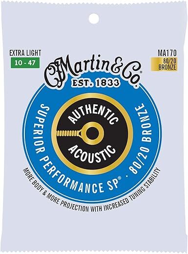 MARTIN Authentic Acoustic Guitar Strings Extra Light 10-47