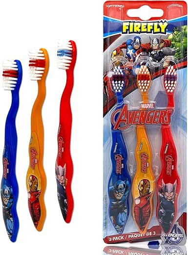 FIREFLY Avengers Superheroes Kids Toothbrush Set 3 Count