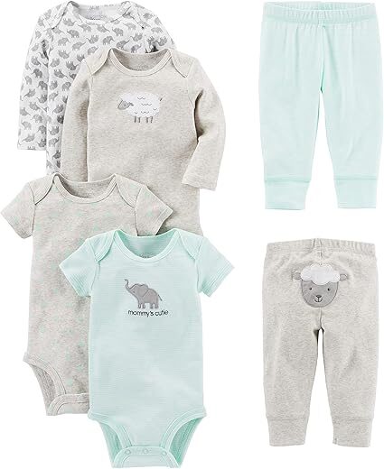 Simple Joys by Carter’s Baby Boys 6-Piece Bodysuits and Pants Set