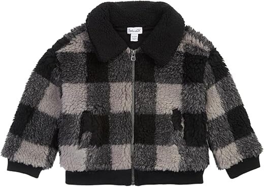 Splendid Fuzzy Plaid Bomber Jacket