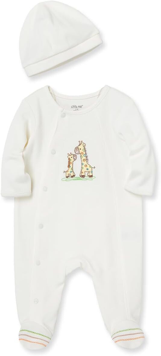 Little Me Baby Girls Cotton Zip Footie