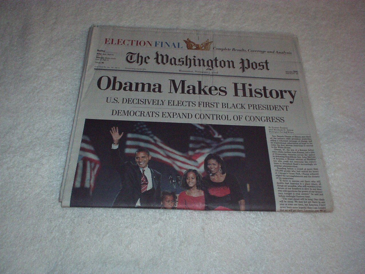 The Washington Post: November 5, 2008 Newspaper