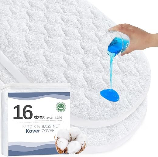 Magik & Kover Bassinet Mattress Pad Cover 32″ x 16
