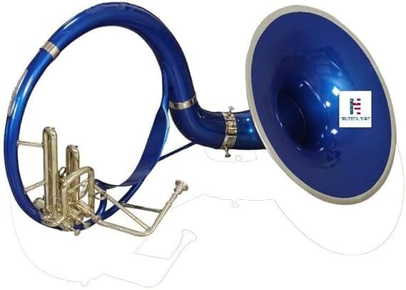 NauticalMart Bb Flat Silver Sousaphone With Hard Case