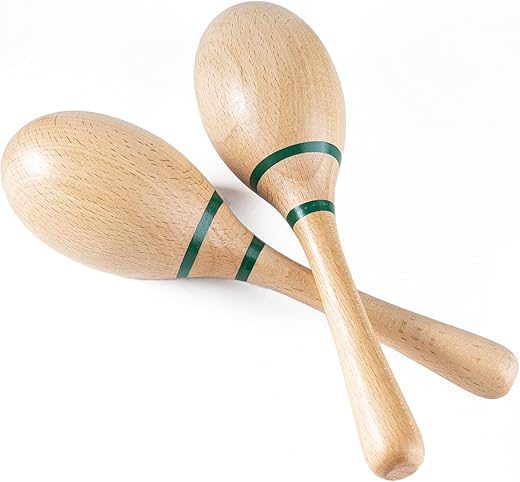 Musfunny Beech Wood Rumba Shakers, Clear Sound