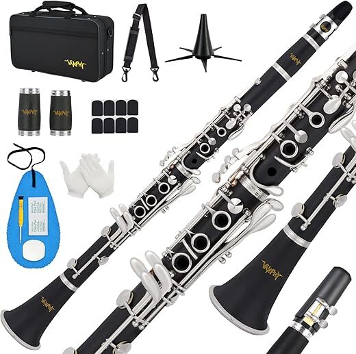 VANPHY Beginner Bb Clarinet Kit With Accessories