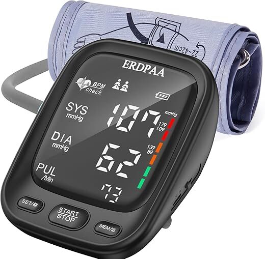 ERDPAA Blood Pressure Monitor With Voice Broadcasting