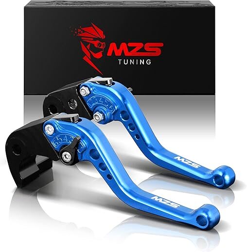 MZS Blue Motorcycle Brake Clutch Levers Adjustable