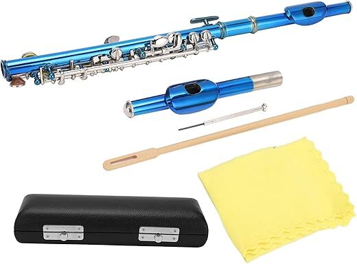 Tomotato Blue Nickel Plated Beginner Piccolo Flute