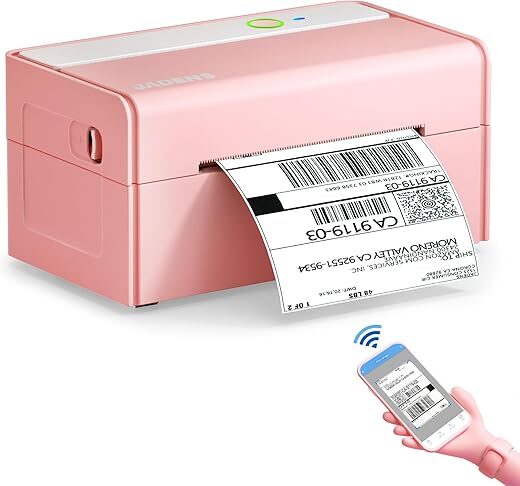 JADENS Bluetooth Thermal Wireless Shipping Label Printer, 4×6