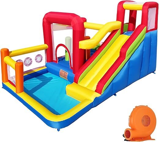 Hongcoral Bounce House With Slide And Pool