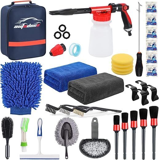 AUTODECO Car Wash Detailing Kit With Foam Gun