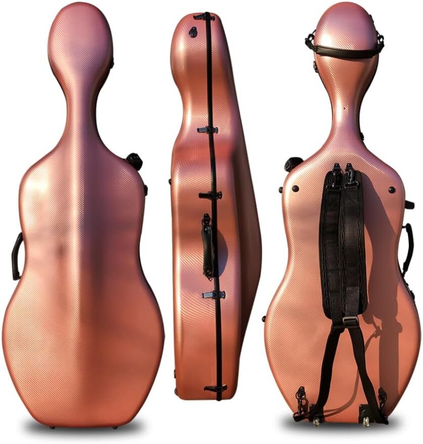WUQIMUSC Cello Case 4/4 Carbon Fiber Braided