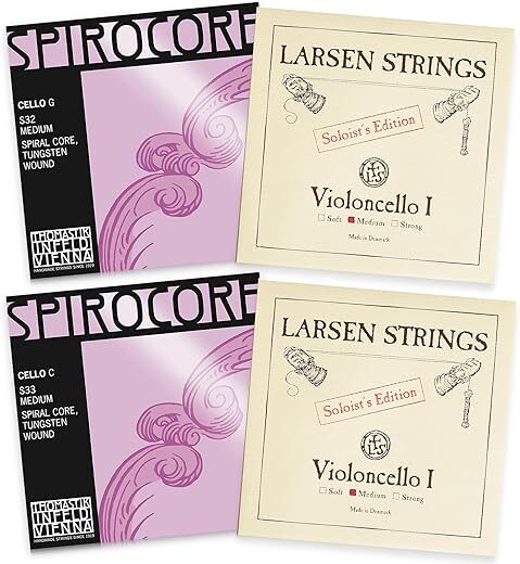 Thomastik Cello Strings 4/4 Full Set | Spirocore Tungsten Wound G and C