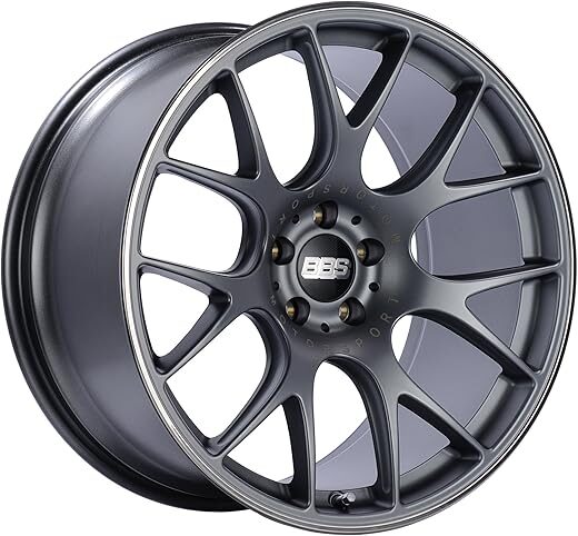 BBS CH-R Titanium Wheel With Polished Rim (19×8.5″/5x130mm, +51mm Offset)