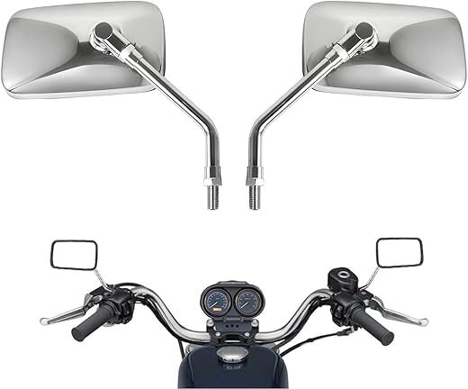 Rawsomes Chrome Motorcycle Universal Handlebar Mirrors