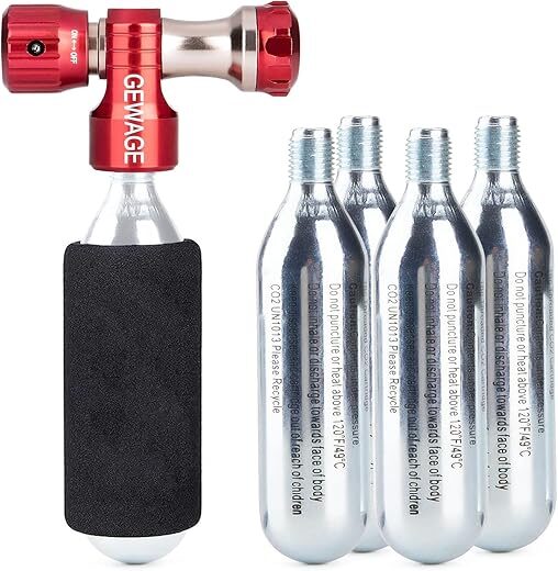 GEWAGE CO2 Bike Pump with 4 Cartridges