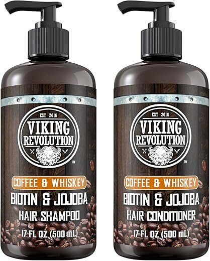 Viking Revolution Coffee Whiskey Shampoo & Conditioner Set