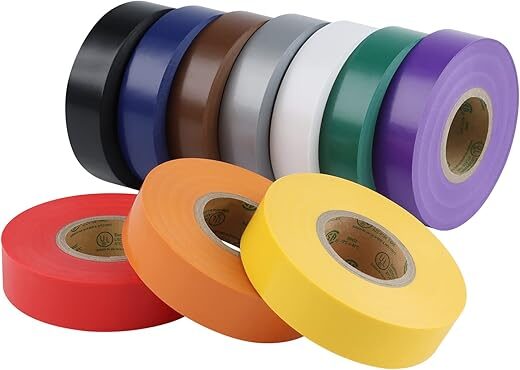 Lichamp Colored Electrical Tape 10-Pack Waterproof