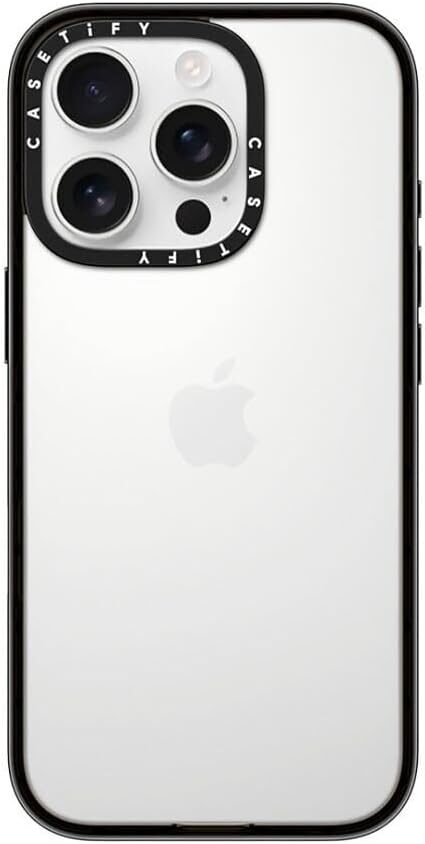 CASETiFY Compact Case For iPhone 16 Pro – Clear Black