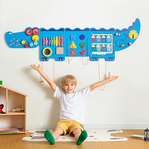 nigwet Crocodile Sensory Activity Wall Panels
