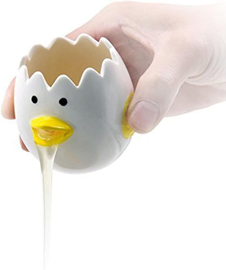 AMZWISH Cute Ceramics Vomiting Chicken Egg Separator