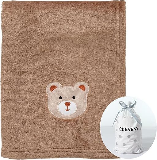 CREVENT Cute Cozy Fluffy Warm Baby Blanket