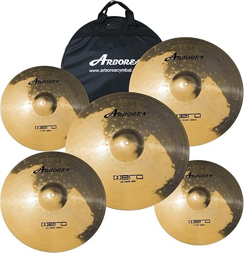 Arborea Cymbal Pack Drum Set 14″/16″/18″/20″ Plus Bag 5 Pieces