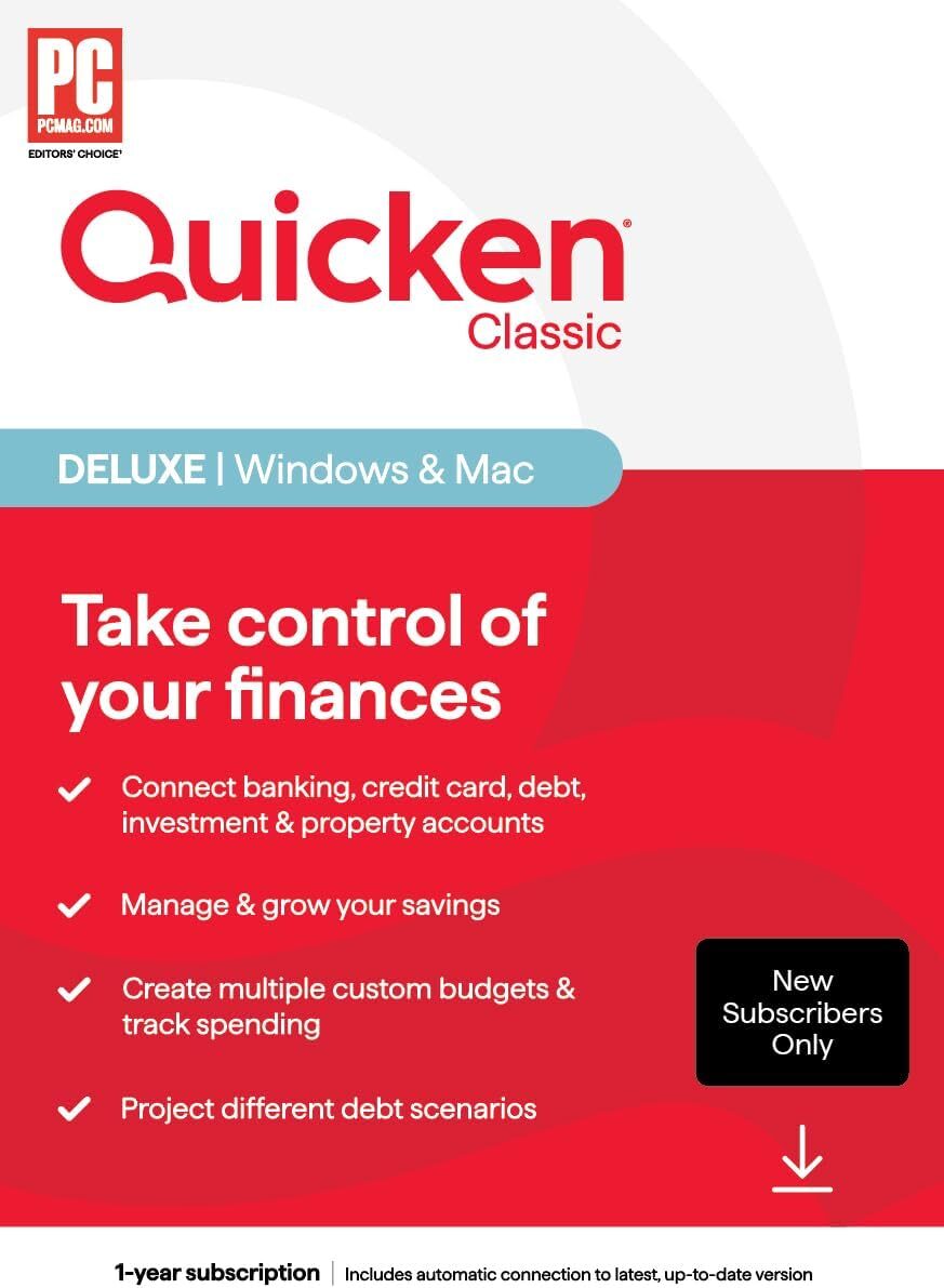 Quicken, Inc. Deluxe Subscription 1 Year [PC/Mac]