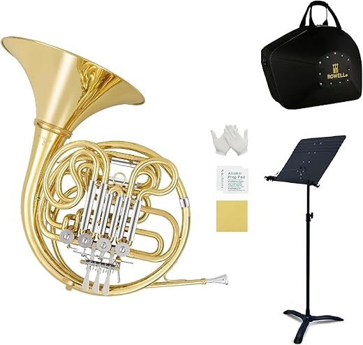 ROWELL Double French Horn With Music Stand