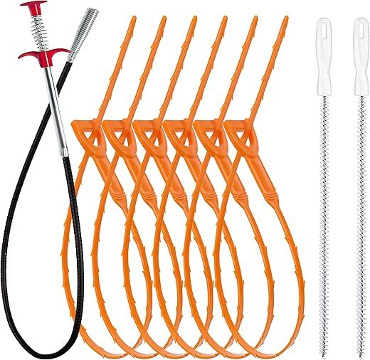 KeyFar Drain Clog Remover and Cleaning Tool Set