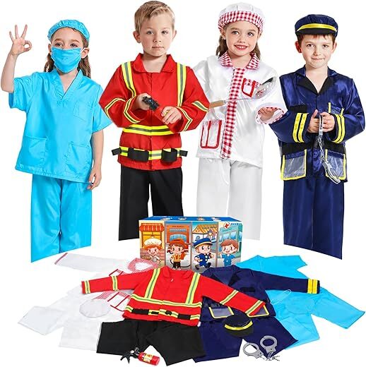 DISHIO Dress Up Clothes for Kids Role Play Costumes Trunk