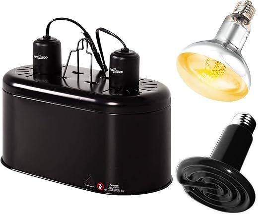 REPTIZOO Dual Reptile Light Fixture Combo Pack