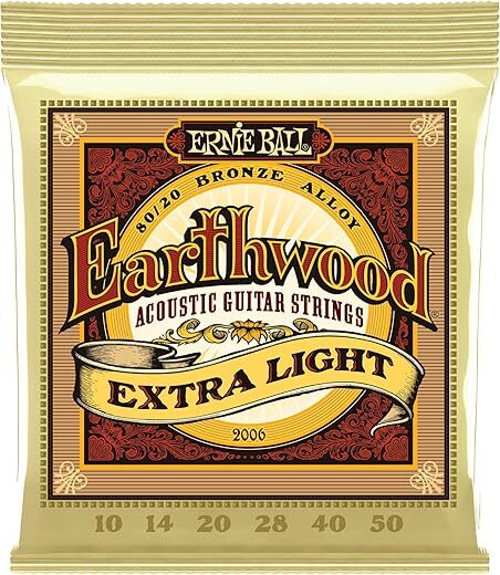 Ernie Ball Earthwood Extra Light Acoustic Guitar Strings 10-50