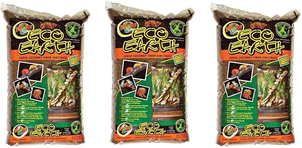 Zoo Med Eco Earth Coconut Fiber Substrate, 8 Quart