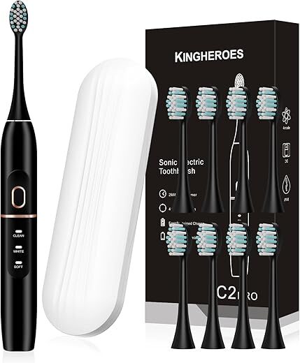 kingheroes Electric Toothbrush Set With 8 Heads
