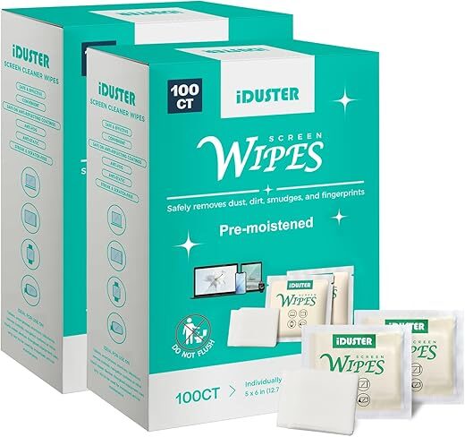iDuster Electronic Device Screen Cleaner Wipes, 200 Ct