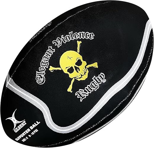 Gilbert Elegant Violence Rugby Ball, Size 5