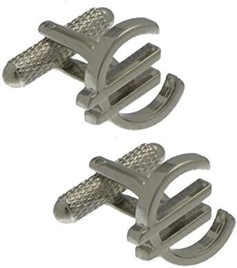 AJ Fashion Jewellery Euro Symbol Silver Plated Cufflinks