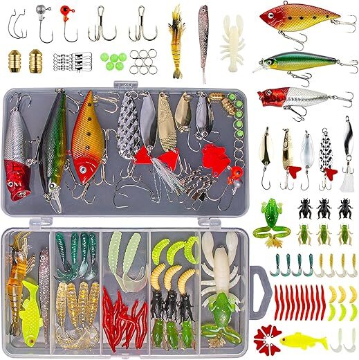 GOANDO Fishing Lures Kit for Freshwater Bass Trout