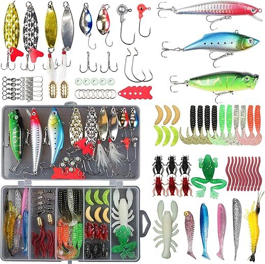 EXAURAFELIS Fishing Lures Set for Bass Trout Salmon