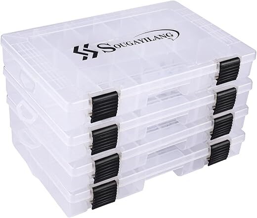 Sougayilang Fishing Tackle Storage Boxes with Dividers