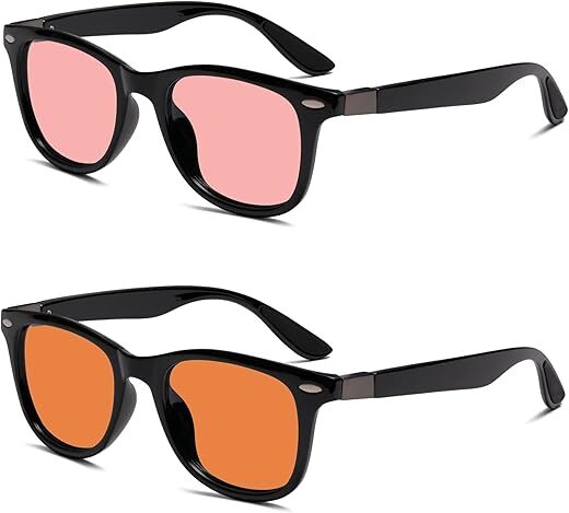 BRADDELL OPTICS FL-41 Rose & FL-60 Wayfarer Blue Light Glasses